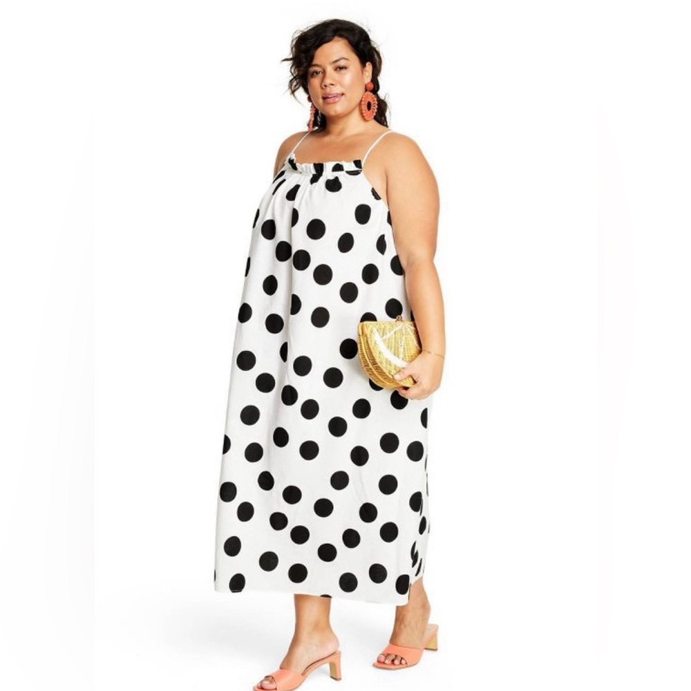 Tabitha Brown x Target Polka Dot Maxi Dress - Black and White